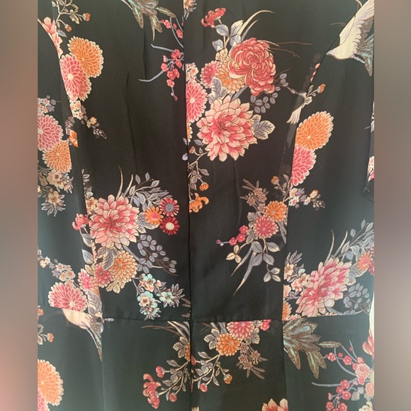 Lulus Wings of Love Black Floral Print Maxi Dress size XS NWT - Picture 7 of 7